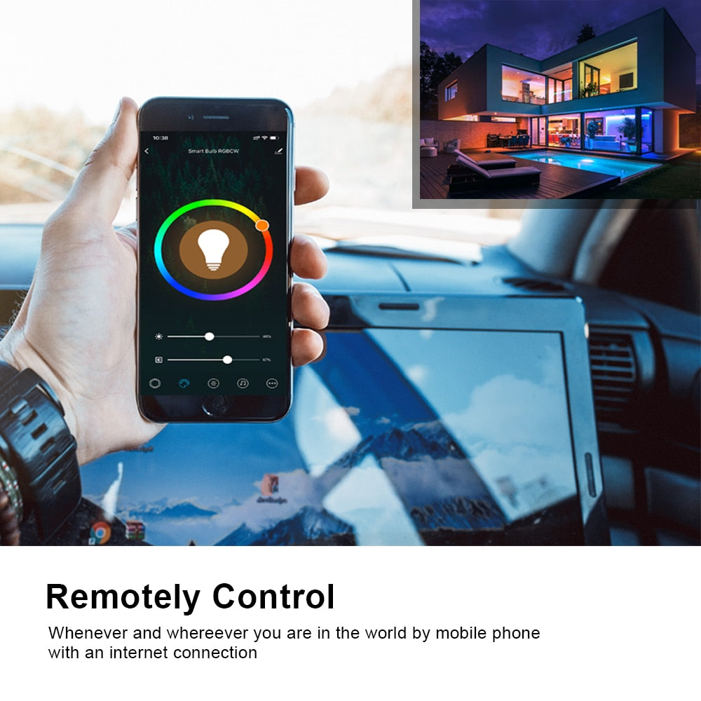 Bombilla Foco GU10 Inteligente RGB WiFi 5W regulable. funciona con alexa o google home y aplicación móvil mediante wifi.