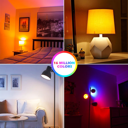 Bombilla LED inteligente: 15W RGB WiFi y control de voz compatible con Alexa y Google Home. E27 y  B22.