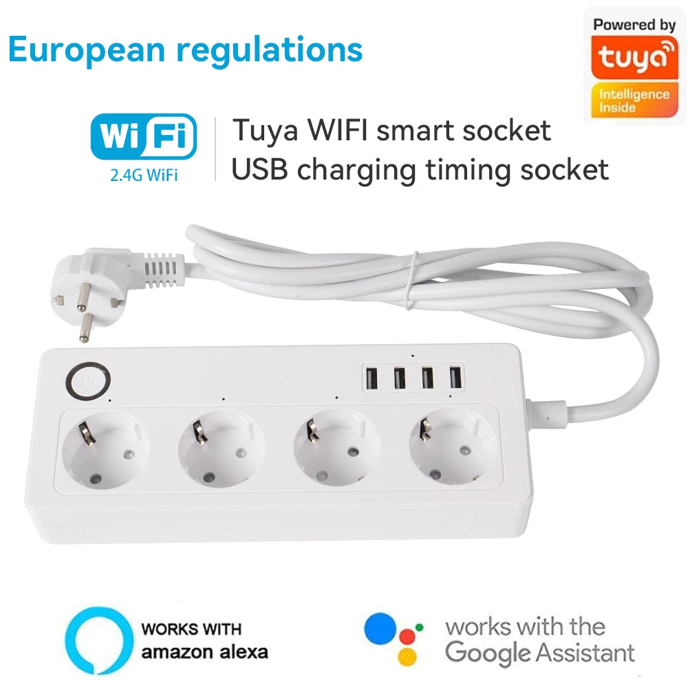 PowerControl SmartPlug: Enchufe inteligente programable con control de energía, control por voz y temporizador. Funciona con Alexa y Google home y app Tuya mediante Wifi.